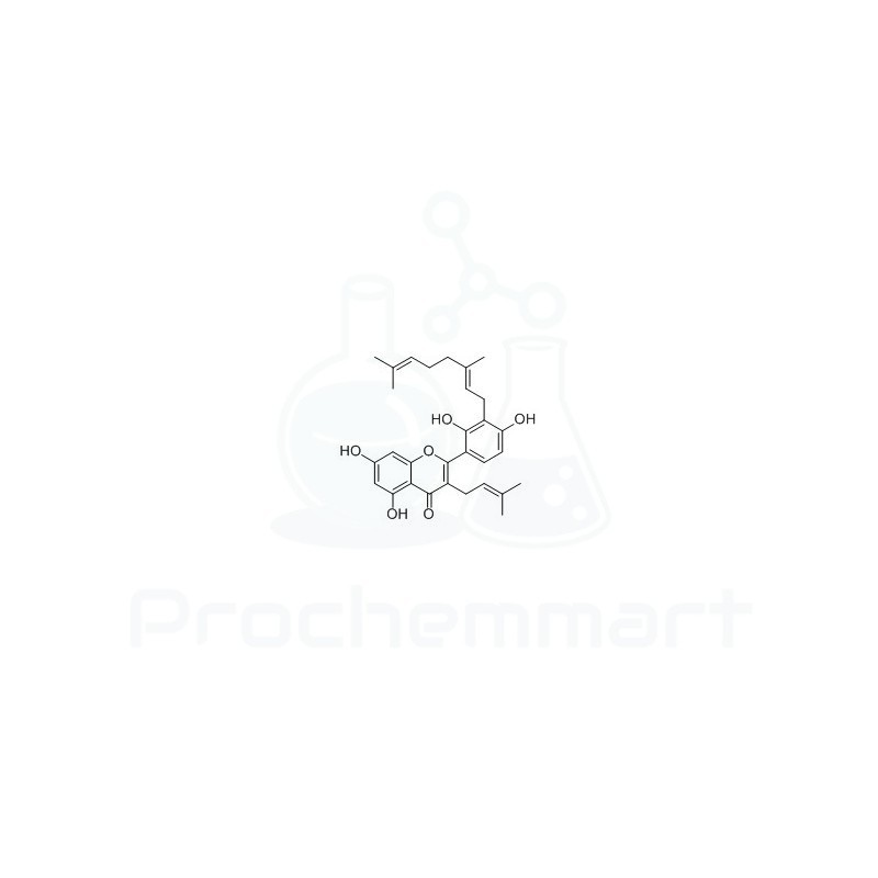 3'-Geranyl-3-prenyl-2',4',5,7-tetrahydroxyflavone | CAS 1334309-44-2