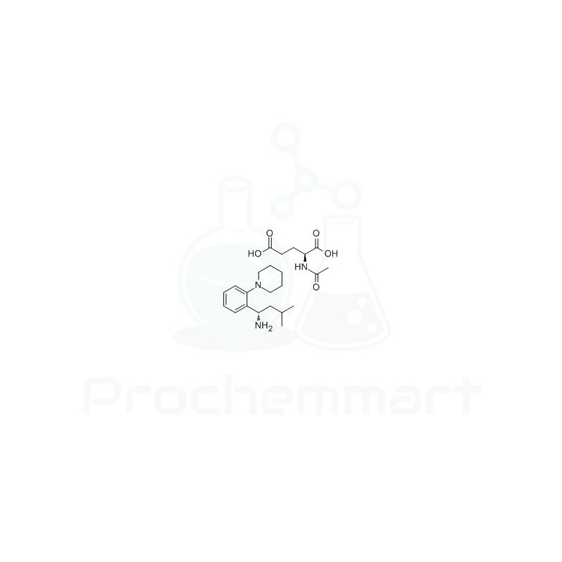 3-Methyl-1-(2-piperidinophenyl)butylamine N-acetylglutamate salt | CAS 219921-94-5