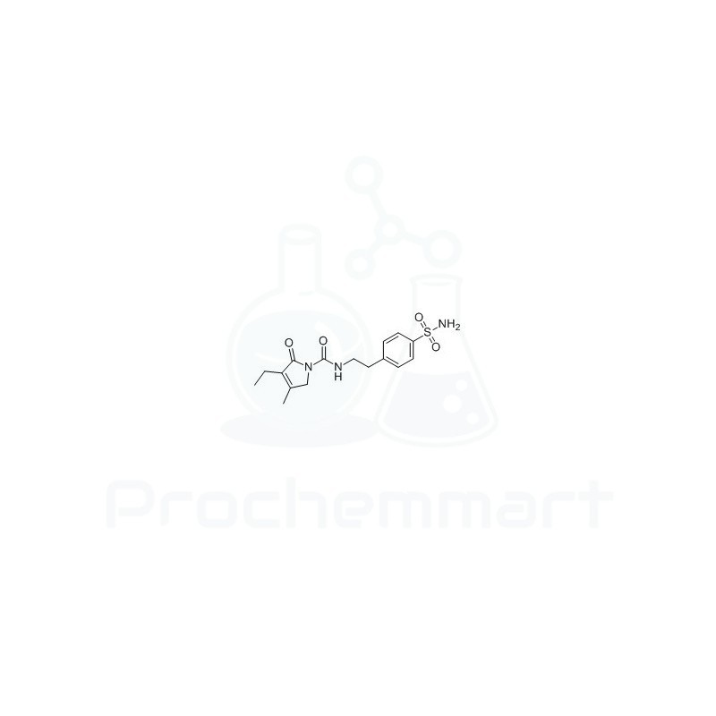 4-[2-[(3-Ethyl-4-methyl-2-oxo-3-pyrrolin-1-yl)carboxamido]ethyl]benzenesulfonamide | CAS 119018-29-0