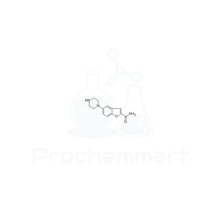 5-(1-Piperazinyl)benzofuran-2-carboxamide | CAS 183288-46-2