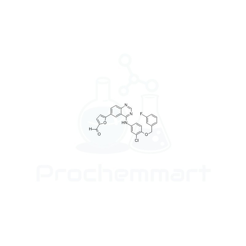 5-(4-((3-chloro-4-((3-fluorobenzyl)oxy)phenyl)amino)quinazolin-6-yl)furan-2-carbaldehyde | CAS 231278-84-5