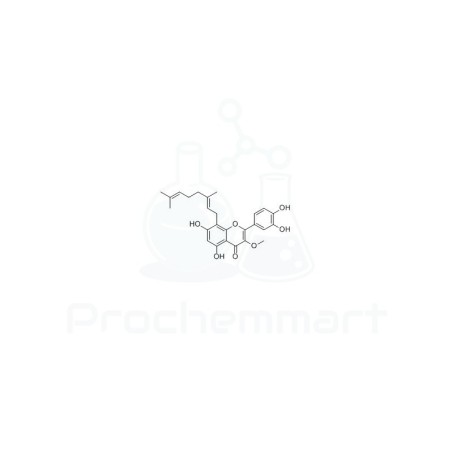 5,7,3',4'-Tetrahydroxy-3-methoxy-8-geranylflavone | CAS 1605304-56-0
