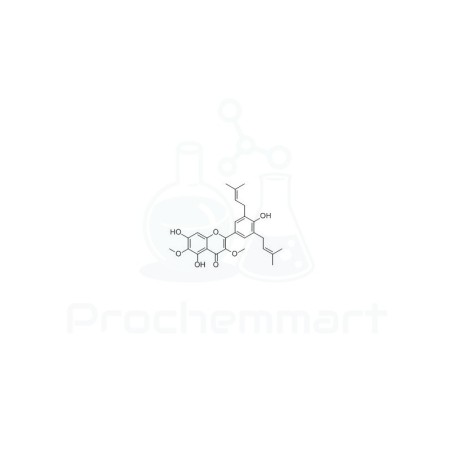 5,7,4'-Trihydroxy-3,6-dimethoxy-3',5'-diprenylflavone | CAS 1246926-08-8