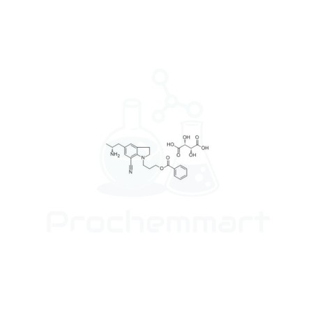 5-(2R)-2-Aminopropyl-1-[3-(benzoyloxy)propyl]-2,3-dihydro-1H-indole-7-carbonitrile (2R,3R)-2,3-dihydroxybutanedi|CAS 239463-85-5