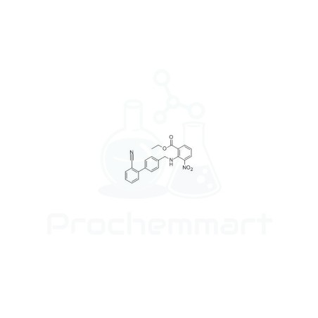 Ethyl 2-(((2'-cyano-[1,1'-biphenyl]-4-yl)methyl)amino)-3-nitrobenzoate | CAS 136285-67-1