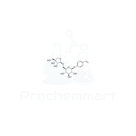 p-Vinylphenyl O-[beta-D-apiofuranosyl-(1-6)]-beta-D-glucopyranoside | CAS 112047-91-3