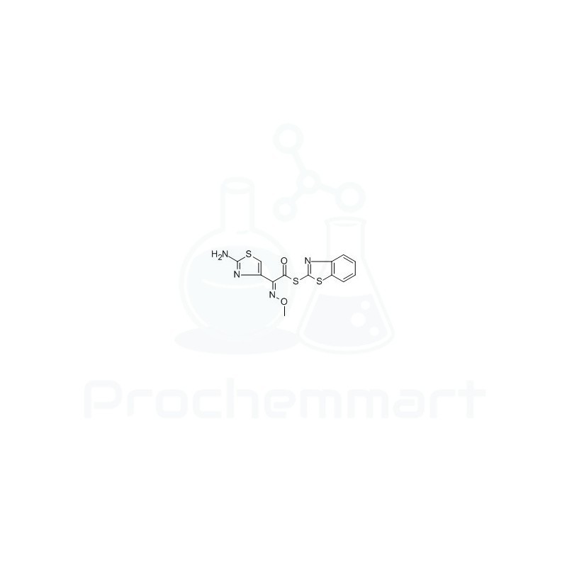 S-2-Benzothiazolyl2-amino-alpha-(methoxyimino)-4-thiazolethiolacetate | CAS 80756-85-0