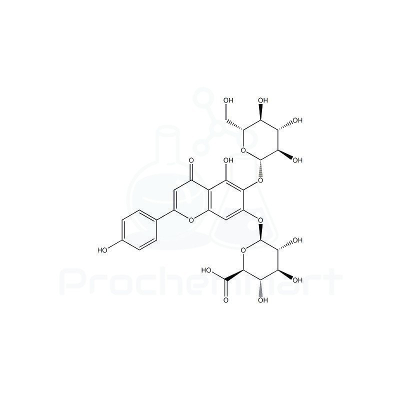 6-hydroxyapigenin-6-O-β-D-glucoside-7-O-β-D-glucuronide | CAS 1146045-40-0