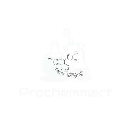Quercetin-3-O-D-glucosyl]-(1-2)-L-rhamnoside | CAS 143016-74-4