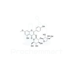 Rhamnocitrin 3-apiosyl-(1→2)-glucoside | CAS 148031-68-9