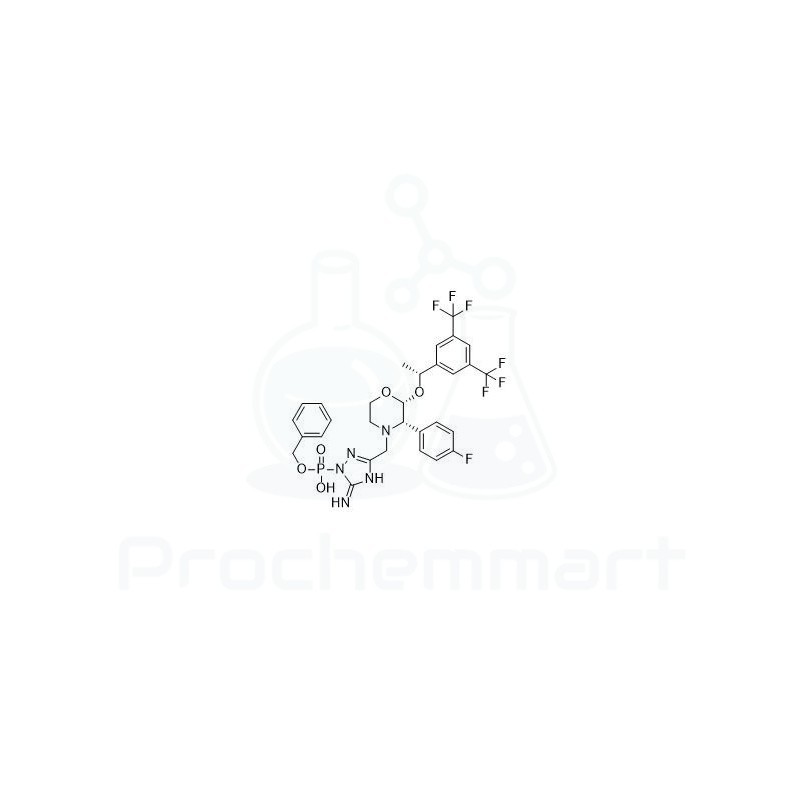 Benzyl hydrogen (3-(((2R,3S)-2-((R)-1-(3,5-bis(trifluoromethyl)phenyl)ethoxy)-3-(4-fluorophenyl)morpholino)|CAS 889852-02-2