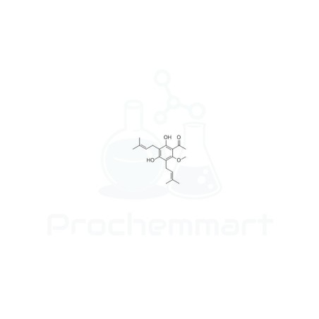 2,4-Dihydroxy-6-methoxy-3,5-diprenylacetophenone | CAS 123999-38-2